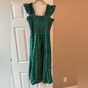 Green Floral Maxi Dress